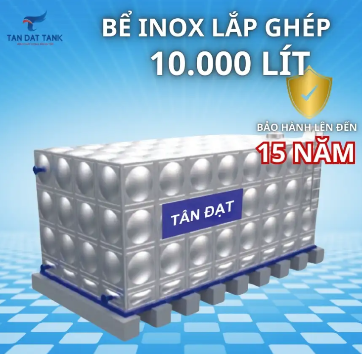 Bể inox lắp ghép - Công Ty Cổ Phần Bồn Bể Công Nghiệp Tân Đạt